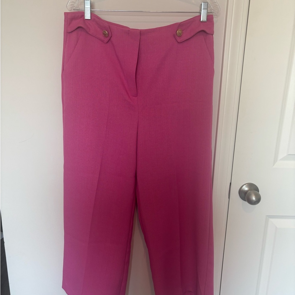 Have Fuchsia Wide-Leg High-Rise Pants